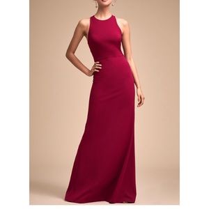 BHLDN Klara bridesmaid dress in ruby